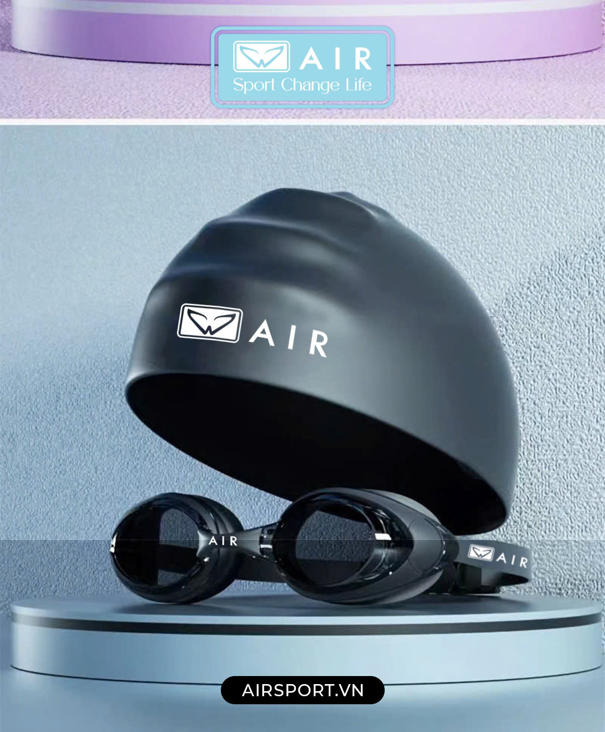 Kính bơi cho người cận thị AIR32 chống nước, chống mờ, chống tia UV