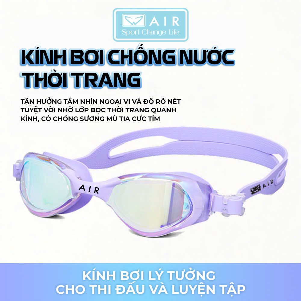 Kính bơi nam nữ AIR700 tráng gương chống tia UVA + UVB