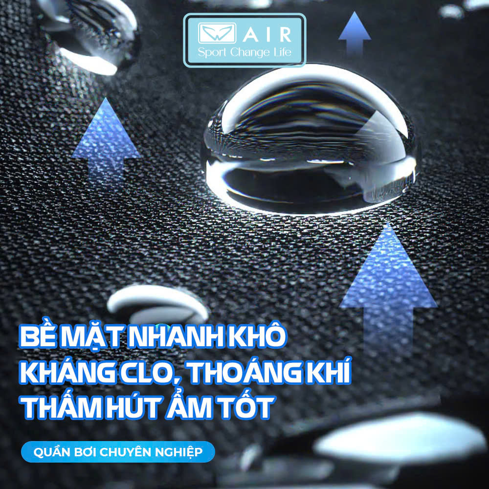 Quần bơi dài cho nam, kháng CLO, mềm mại, thoáng khi