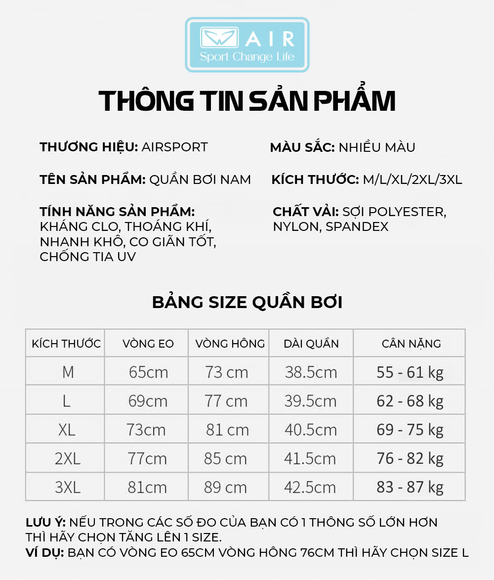 Quần bơi dài cho nam, kháng CLO, mềm mại, thoáng khi