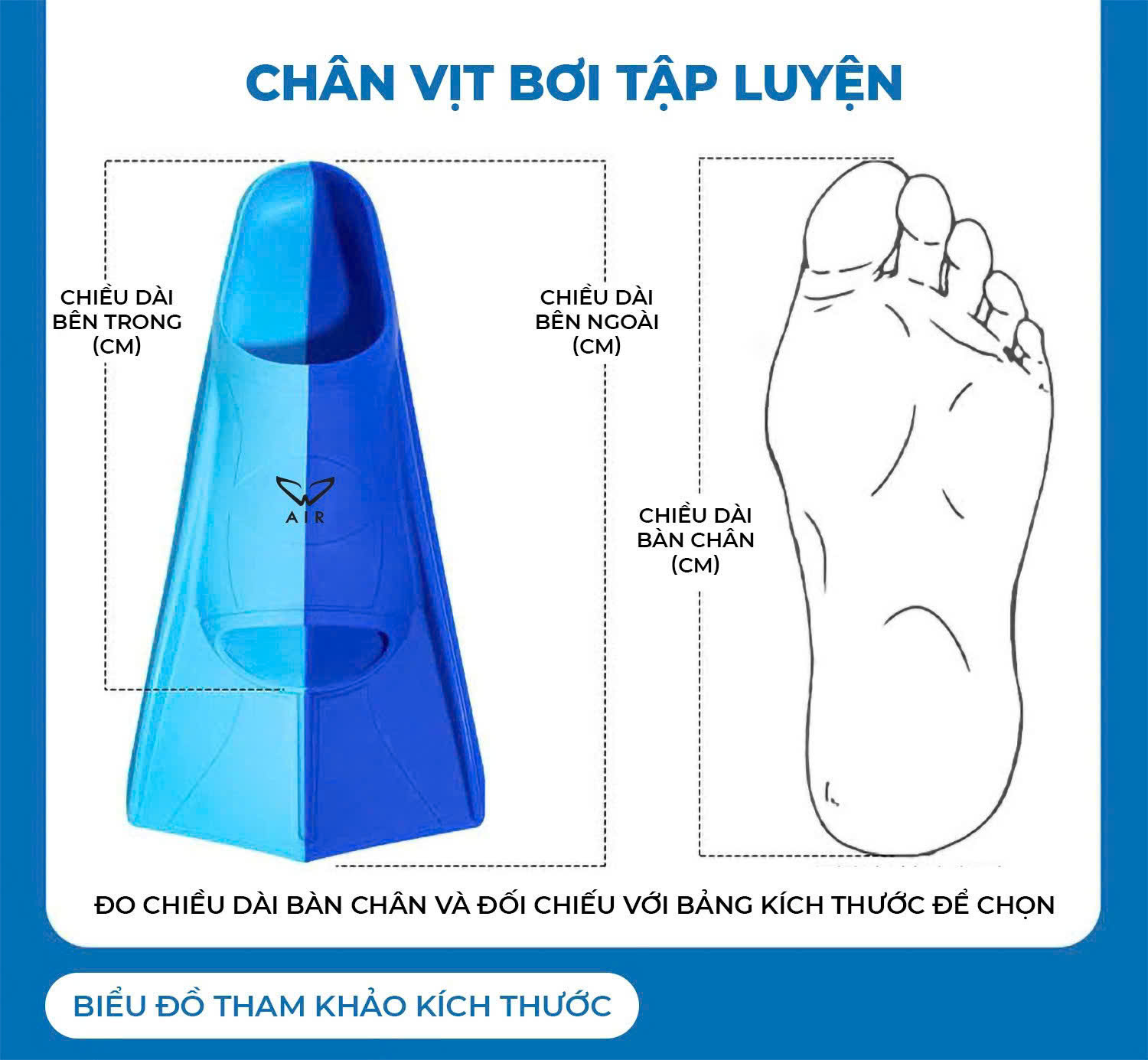 Chân vịt silicone cho bơi lội