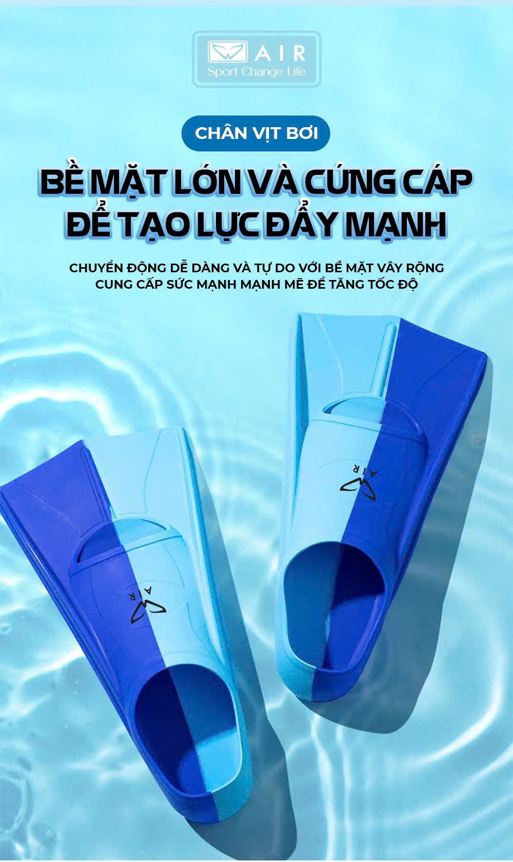 Chân vịt silicone cho bơi lội