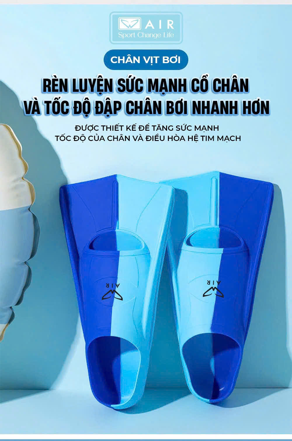 Chân vịt silicone cho bơi lội