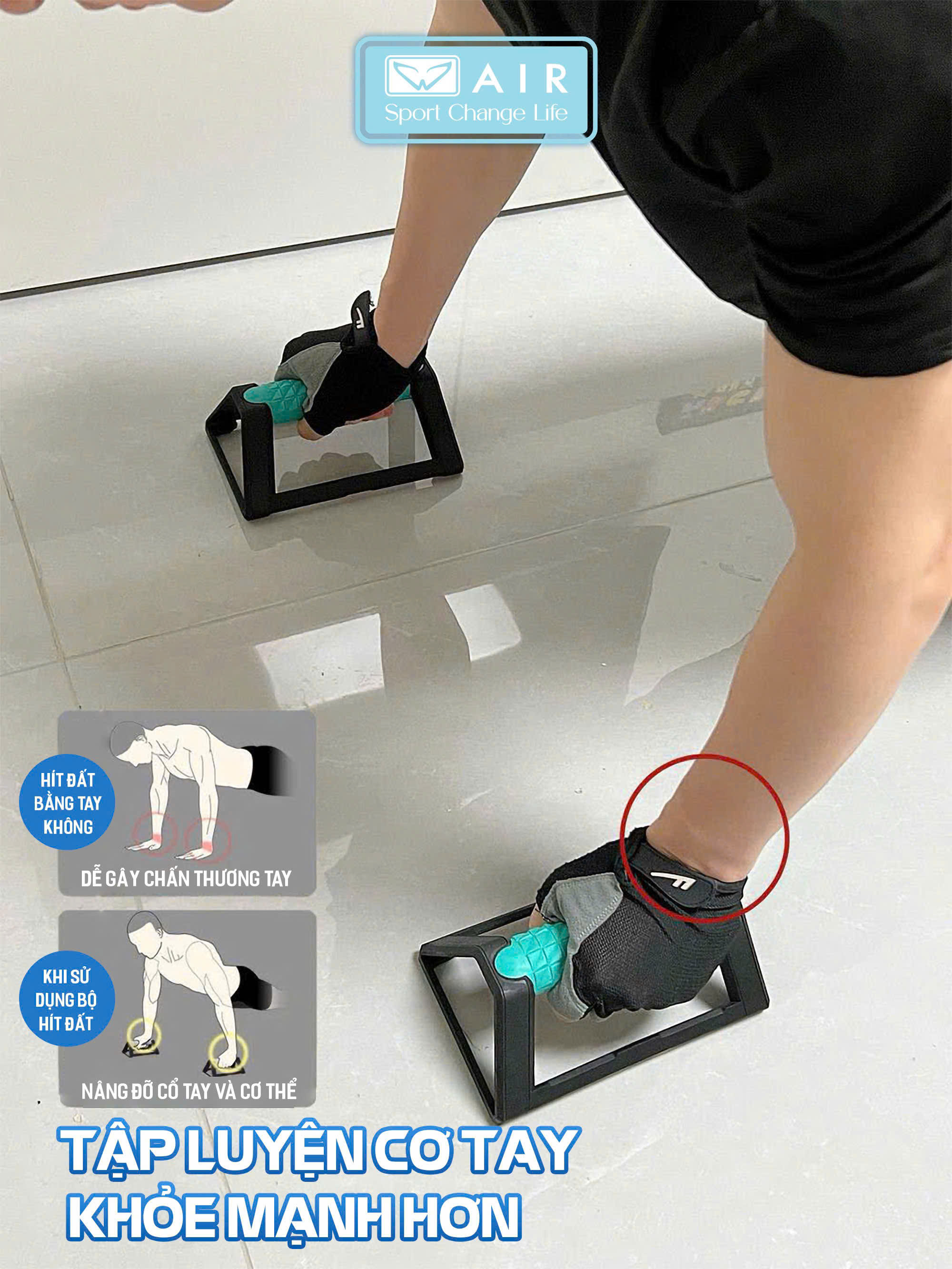 Bộ tập chống đẩy, hít đất