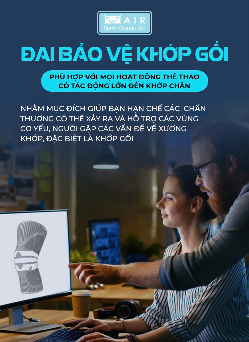 Bó gối xỏ silicone cường lực