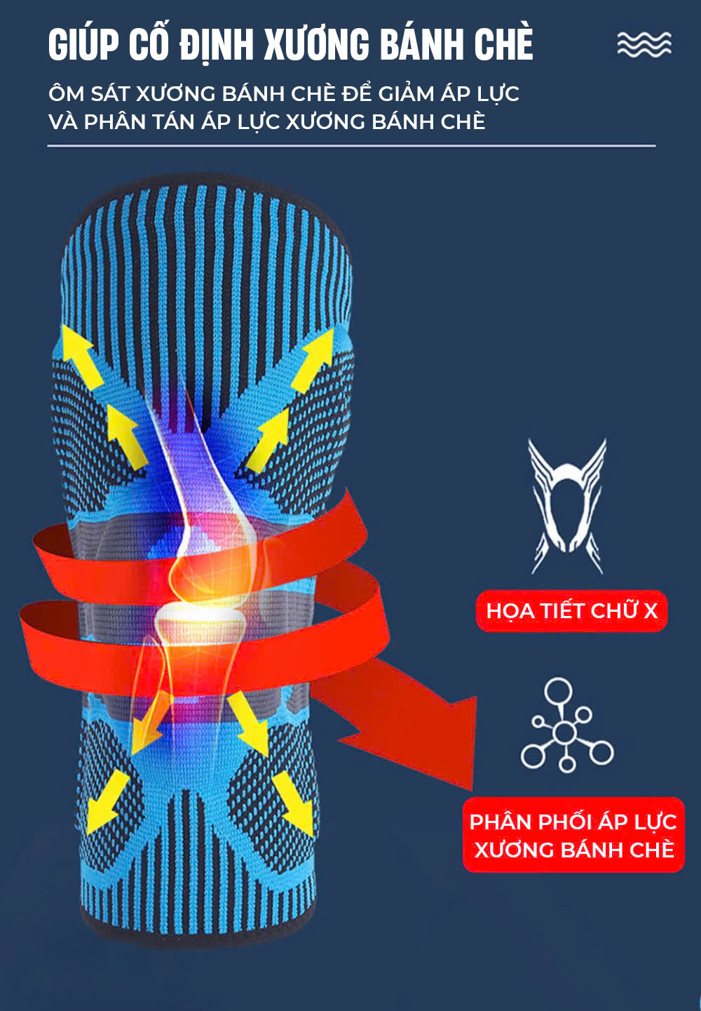 Bó gối xỏ silicone cường lực