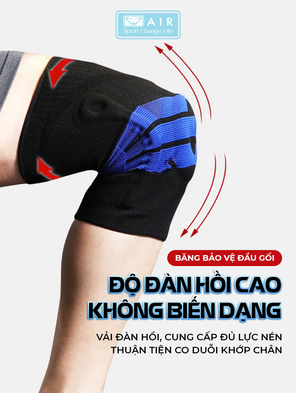 Bó gối xỏ silicone cường lực