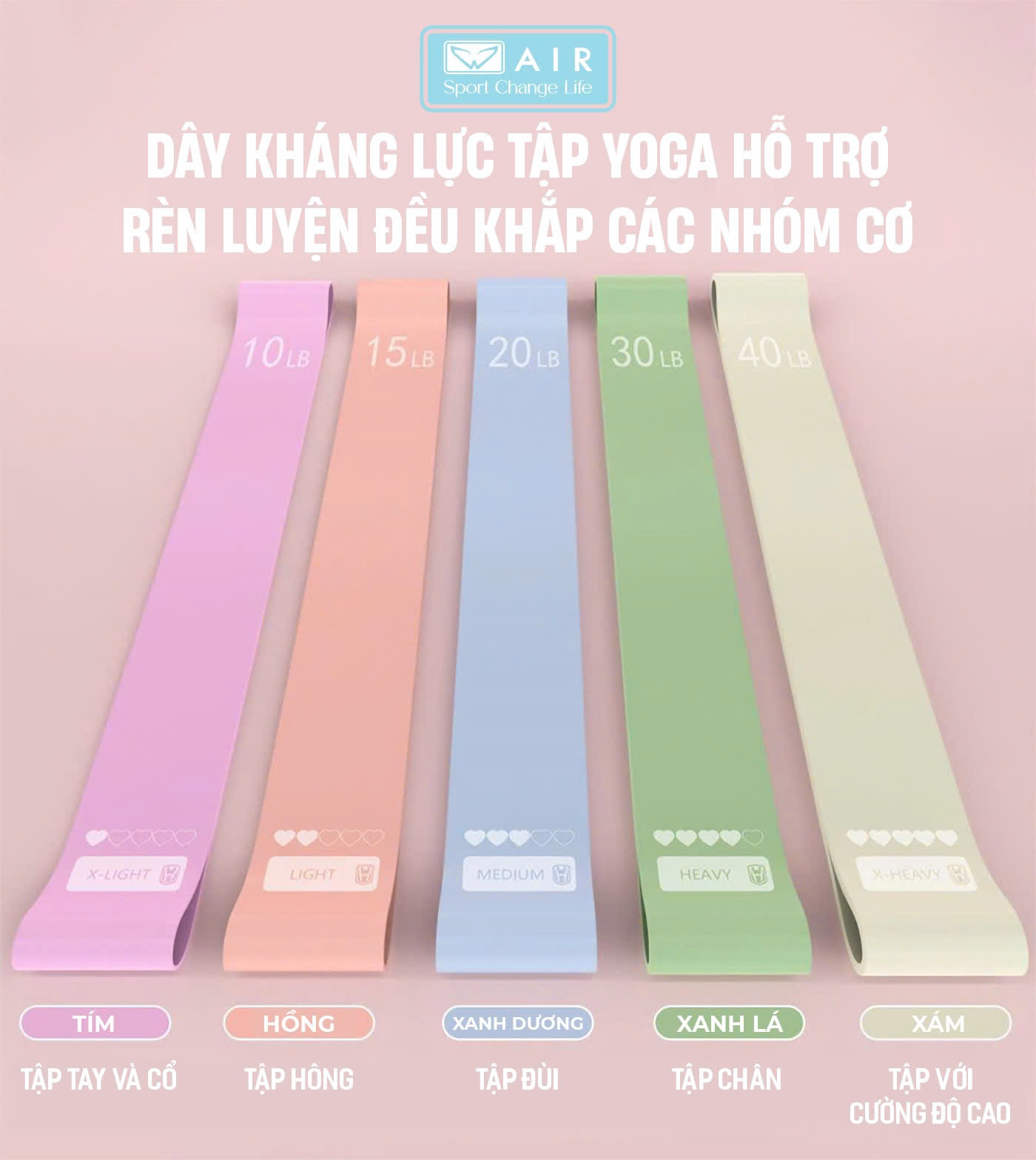 Dây kháng lực đùi mini band AIR SPORT