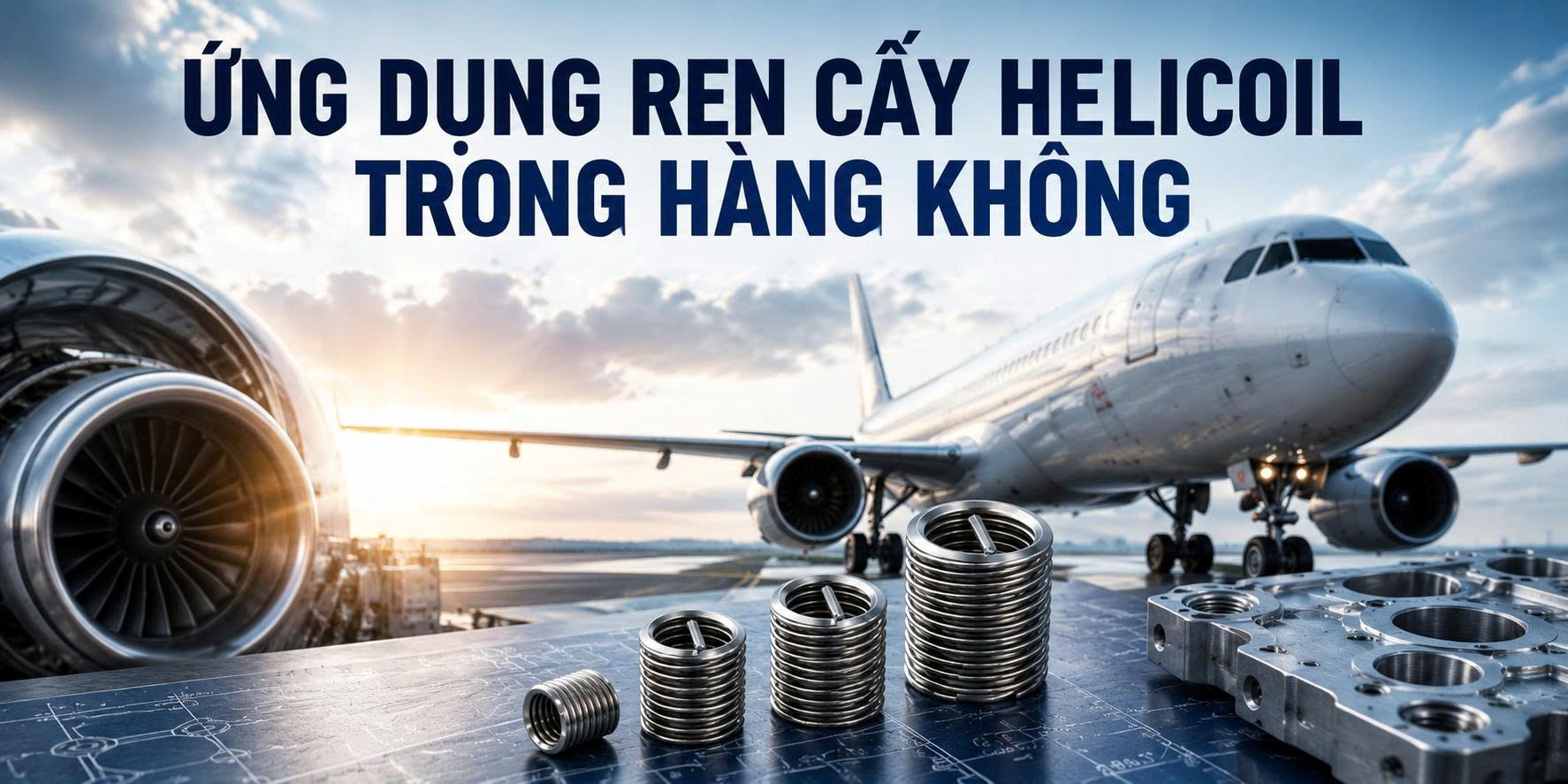 Ứng dụng ren cấy helicoil trong ngành hàng không?