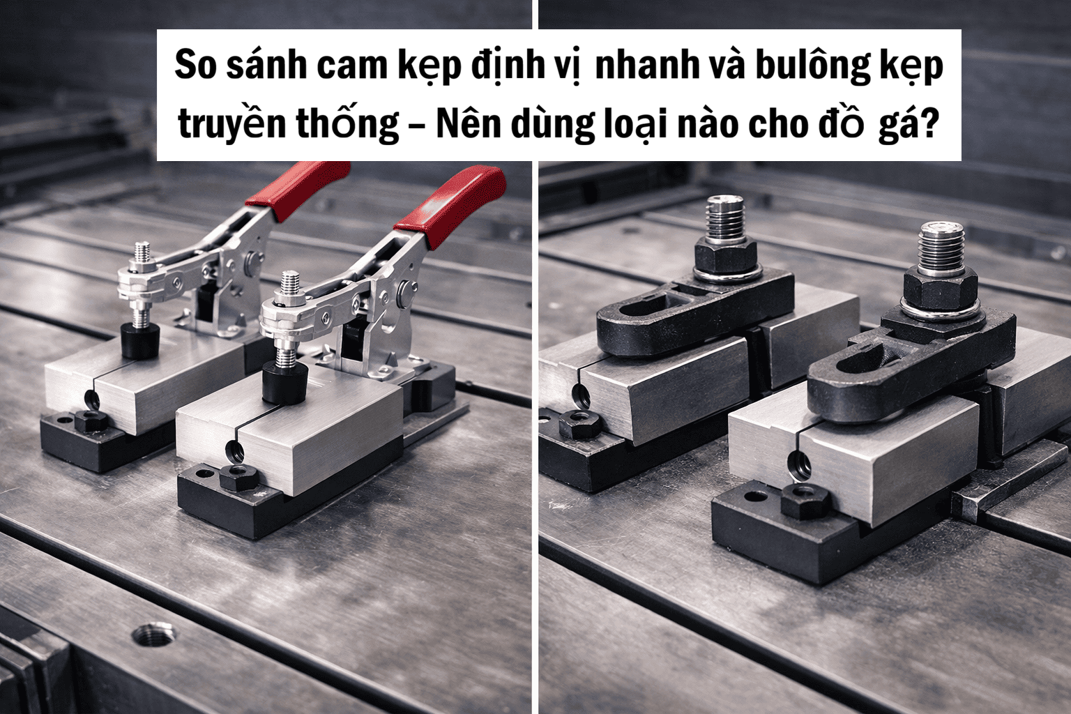 So sánh cam kẹp định vị nhanh và bulông kẹp truyền thống