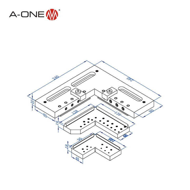 Bộ gá định vị vuông cho máy EDM 3A-210013