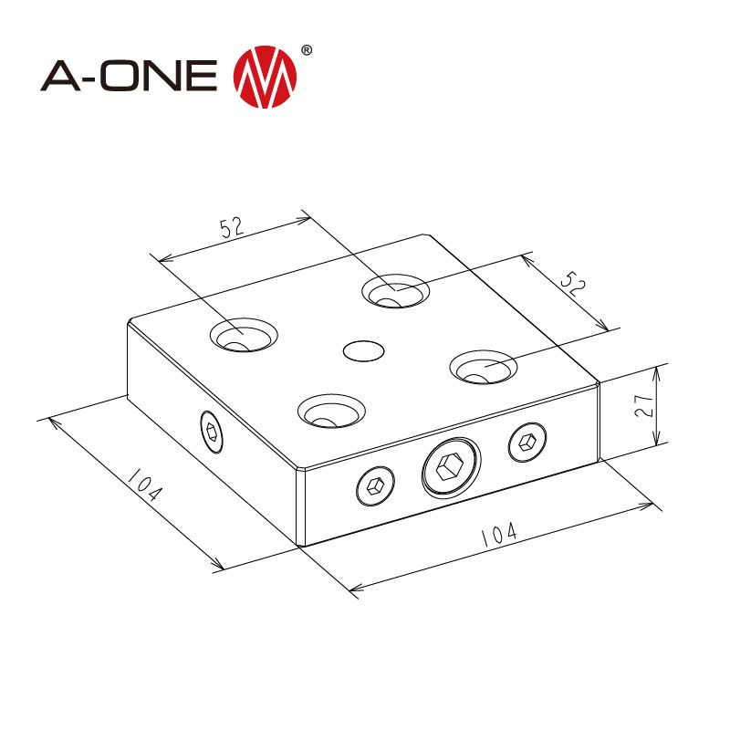 Tấm đế Zero-Point khóa mở nhanh 3A-110166 | A-ONE Quick Lock Plate