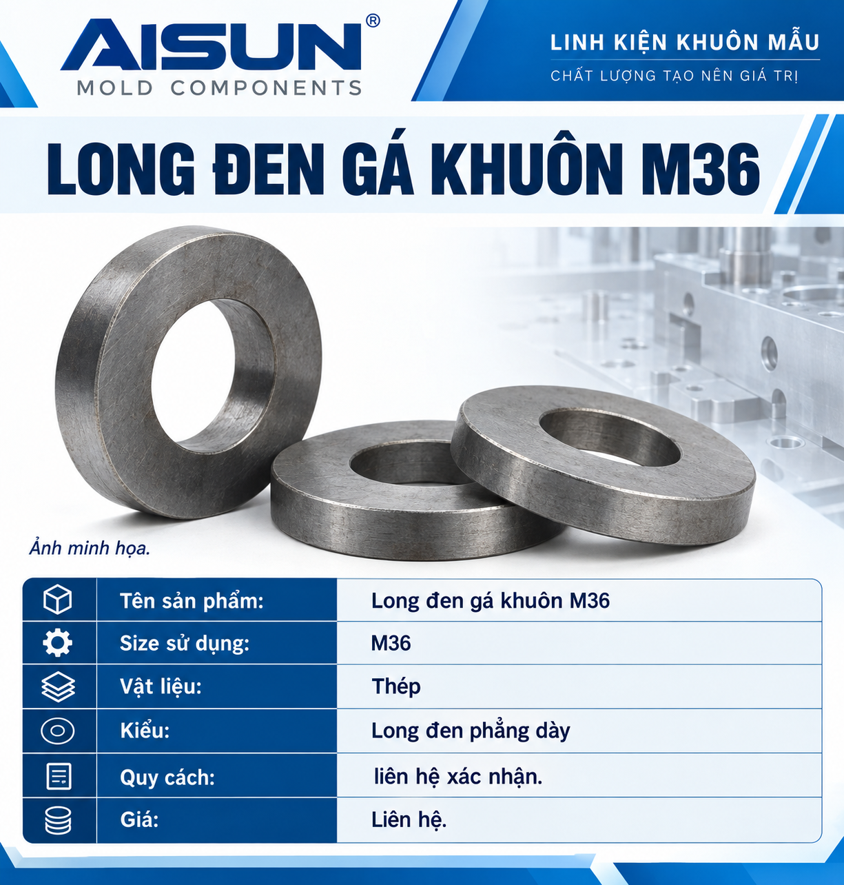 Long Đen Gá Khuôn M36