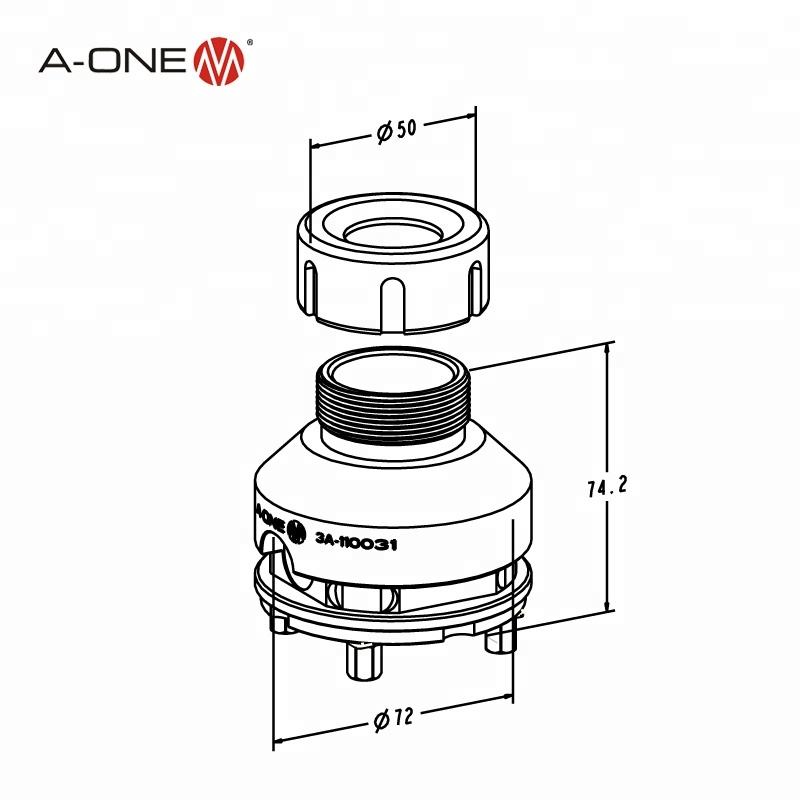Collet Chuck Holder Φ72 – 3A-110031 | Giá đỡ kẹp collet cho hệ thống EDM