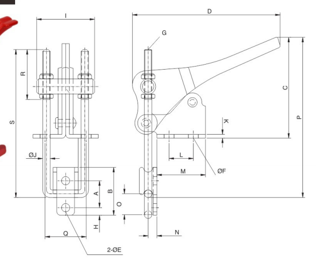 Cam kẹp GH-40334 Latch Toggle clamp