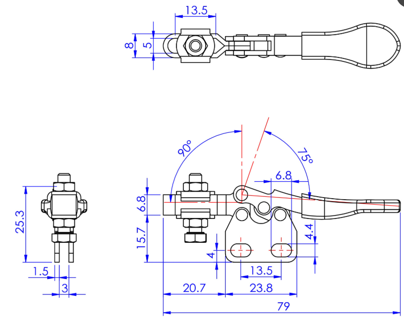 Cam kẹp GH-201-I