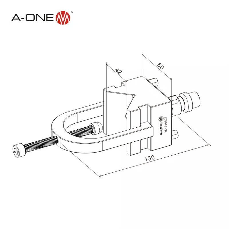 Giá đỡ chữ V kẹp nhanh UnoSet cho máy cắt dây EDM – 3A-200007