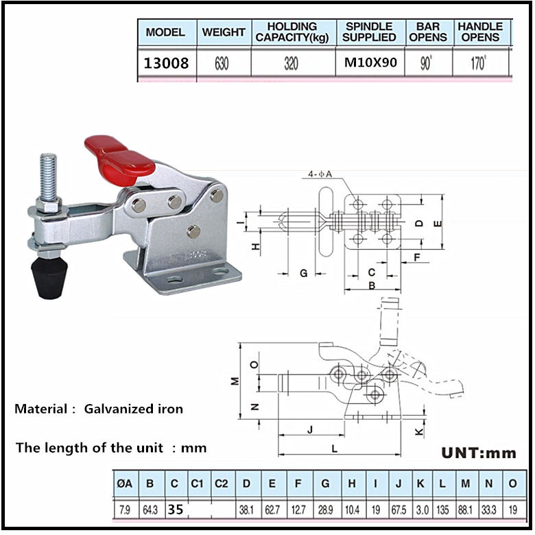 Cam kẹp GH-13008 Vertical Toggle clamp