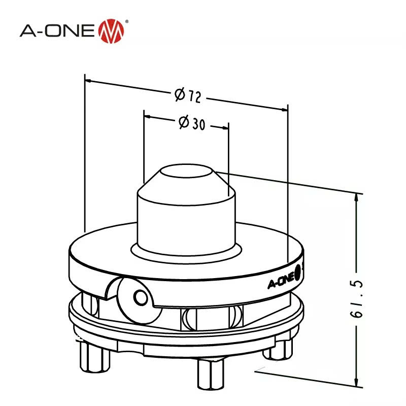 Blankholder Ø72 – 6 pieces – 3A-110029 | Giá đỡ phôi tròn EDM A-ONE