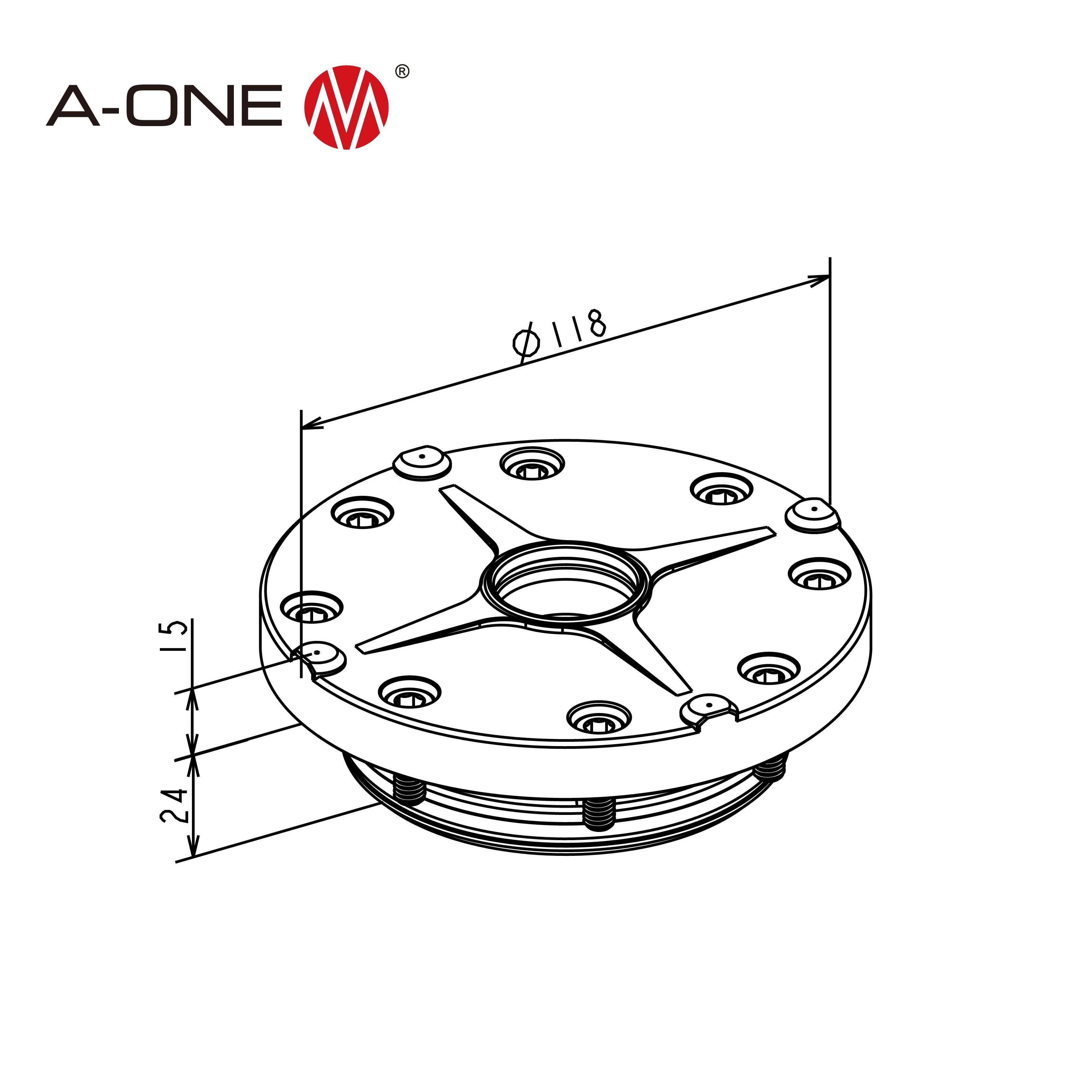 Đầu kẹp định vị Zero-Point đơn A-ONE 3A-110104