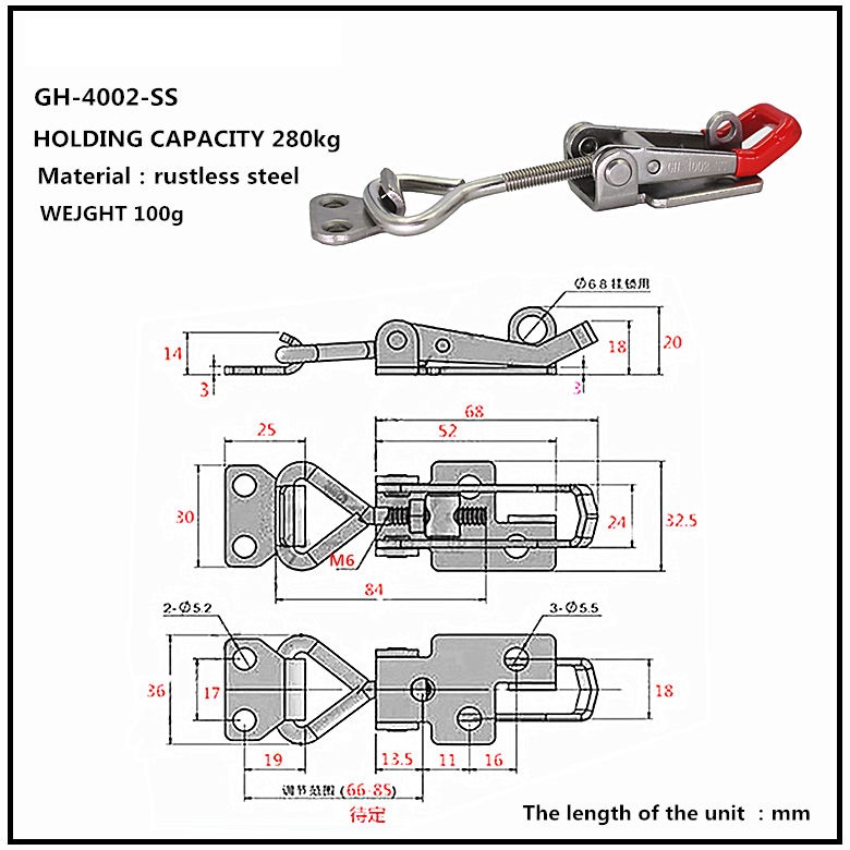 Cam kẹp GH-4002-SS Latch Toggle clamp