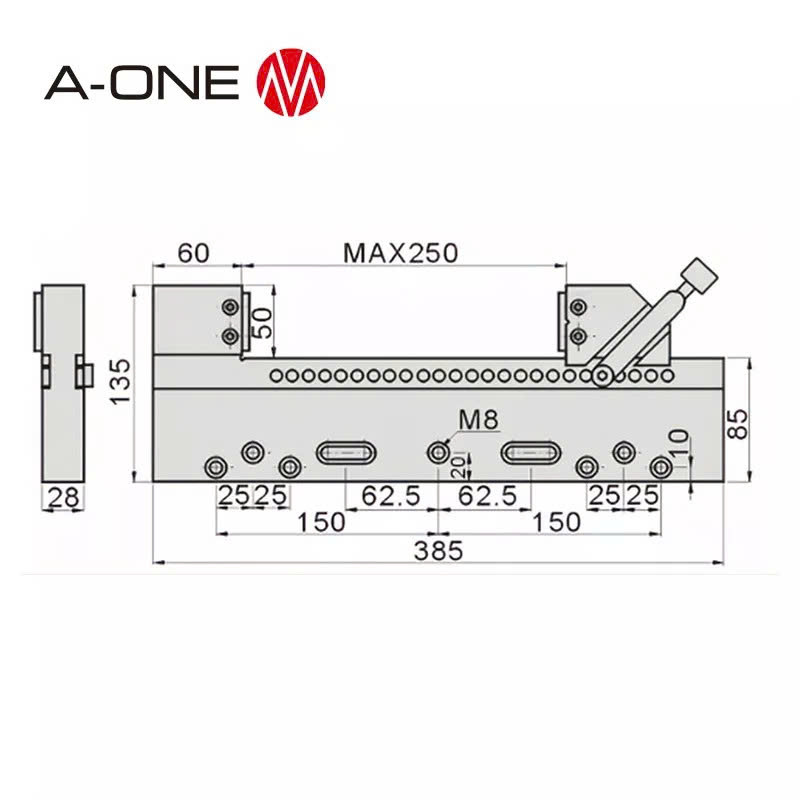 Ê tô chính xác inox A-one 3A-200156 | Stainless Precision Vise For EDM
