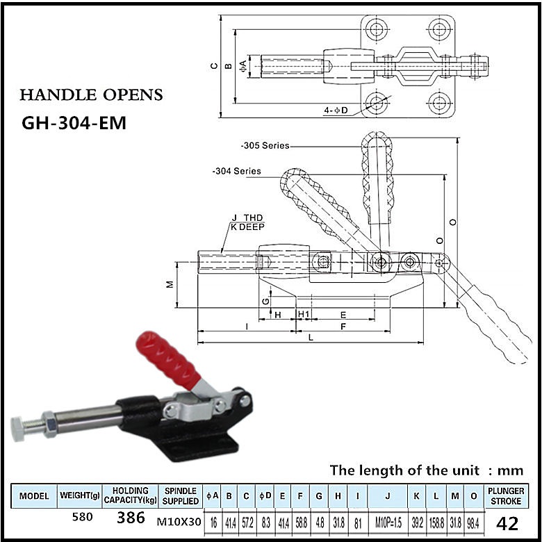 Cam kẹp GH304EM