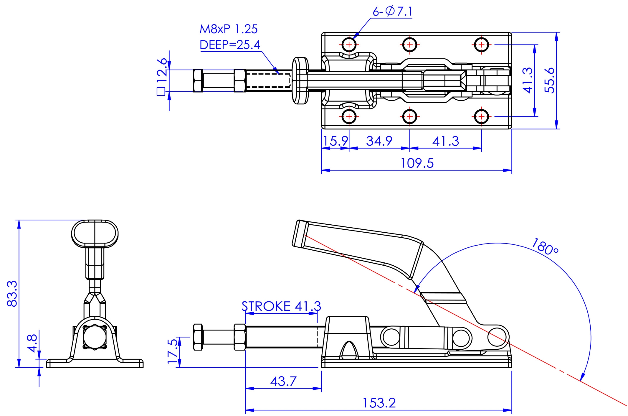 Cam kẹp GH-30608-M Pull-Push Toggle clamp