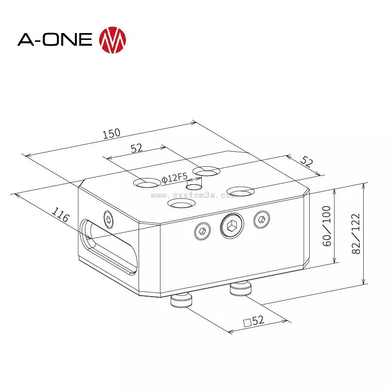 Tấm đế Zero-Point khóa mở nhanh 3A-110176 / 3A-110177