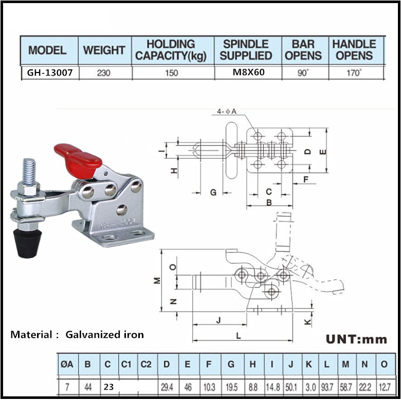 Cam kẹp GH-13007 Vertical Toggle clamp