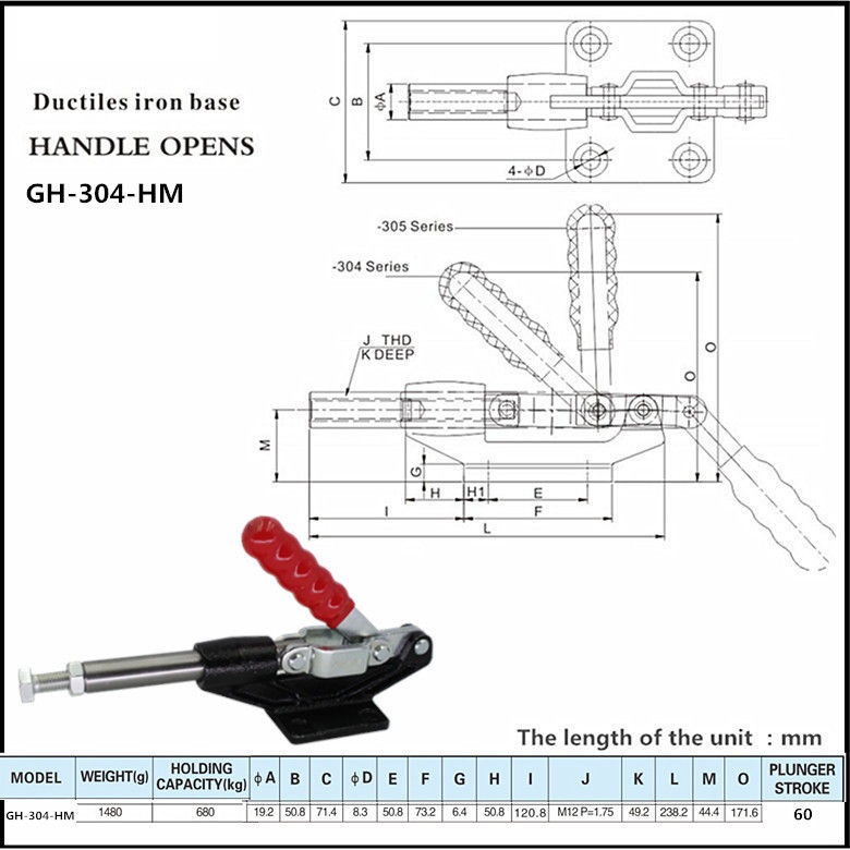 Cam kẹp ngang GH-304-HM