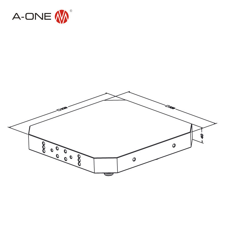 Pallet căn chỉnh UPC có ray dẫn hướng 320×320×40mm A-ONE 3A-100045