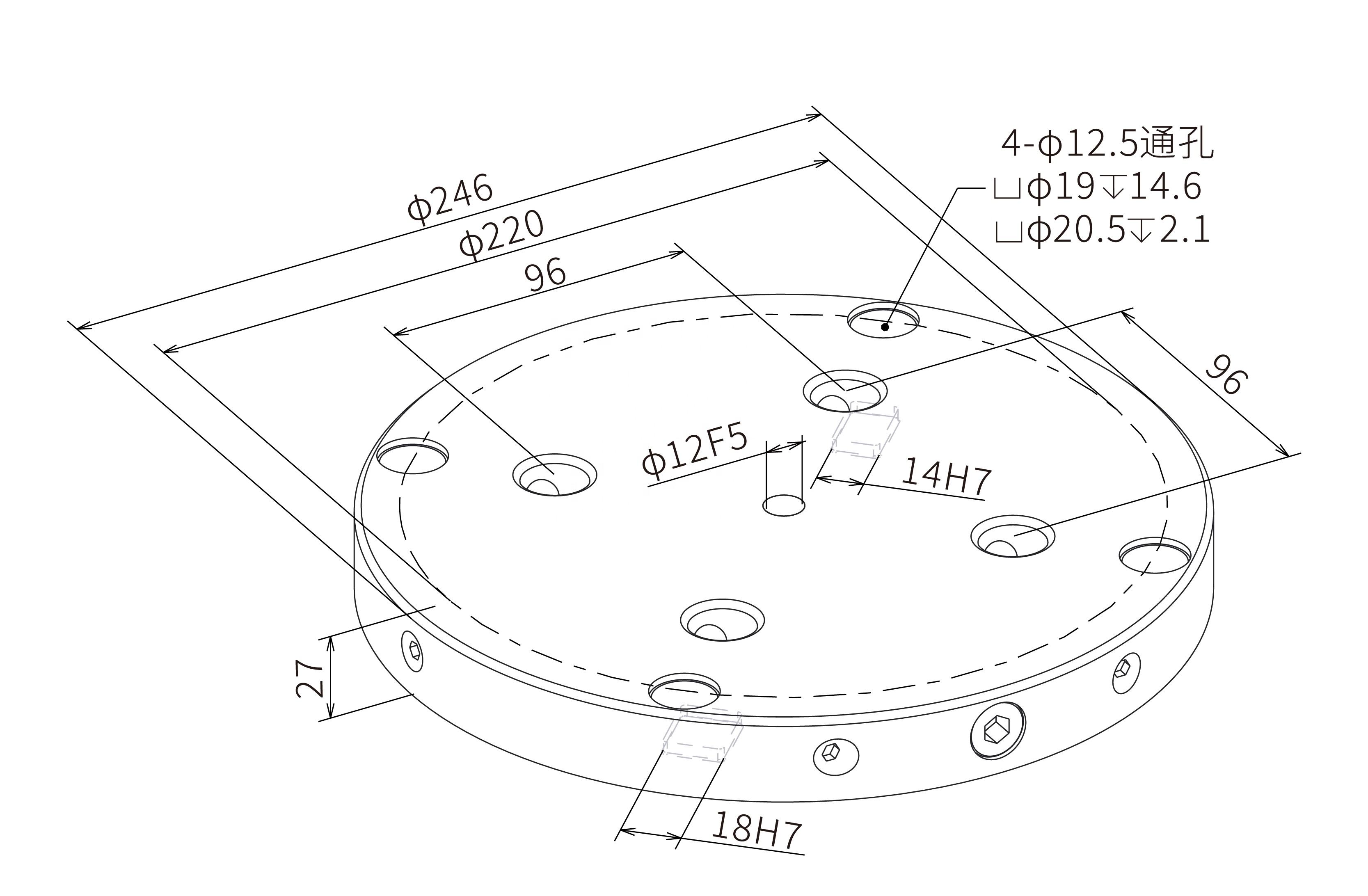 Tấm đế Zero-Point khóa mở nhanh 3A-110250