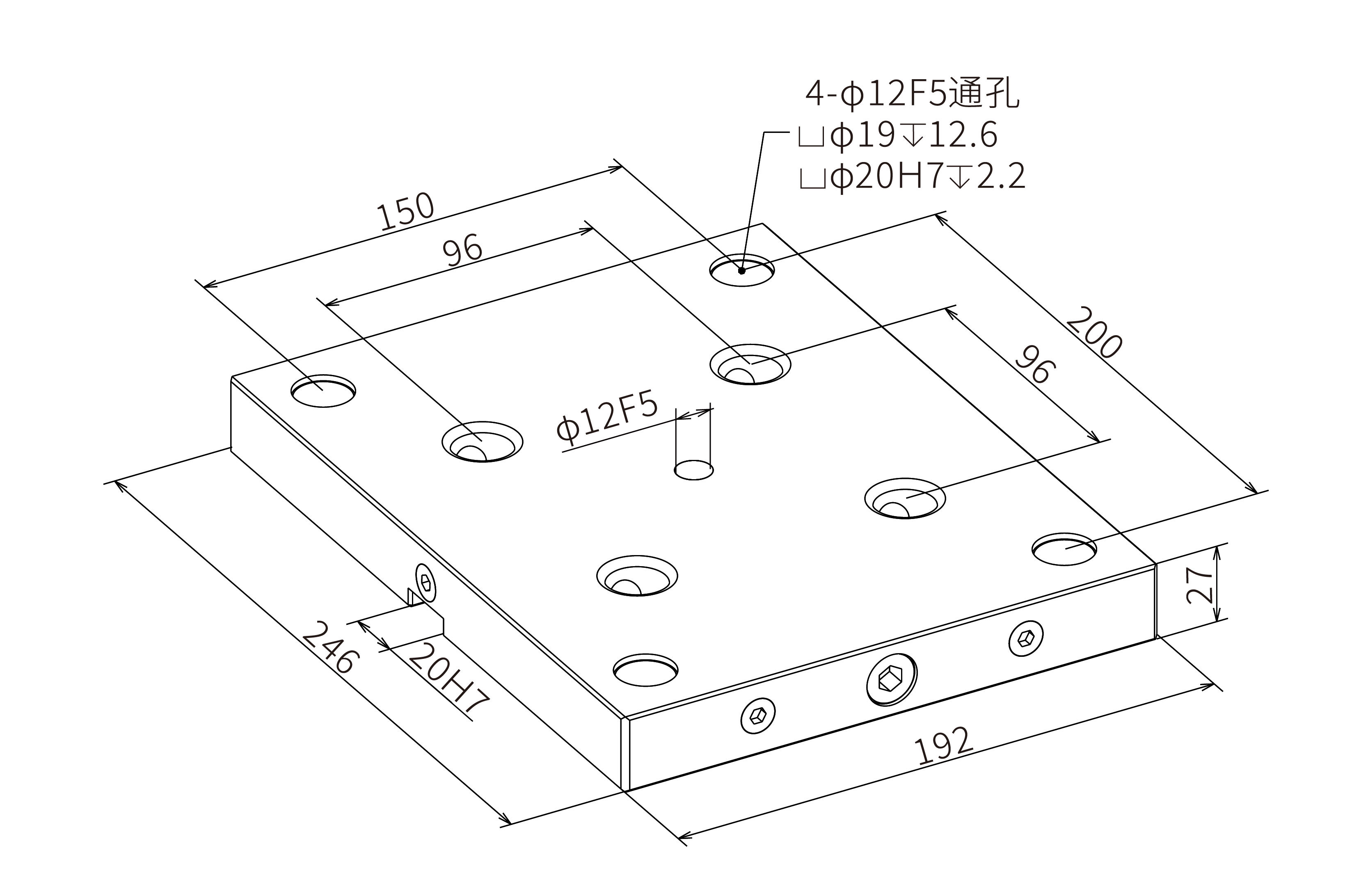 Tấm đế Zero-Point khóa mở nhanh 3A-110244 (1 trạm)