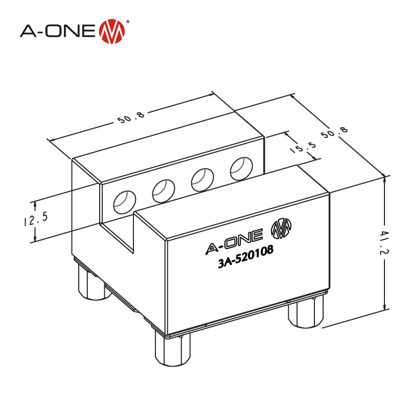 Gá điện cực thép chữ nhật A-ONE 3A-520108 (Bộ 12 cái) | Steel holder