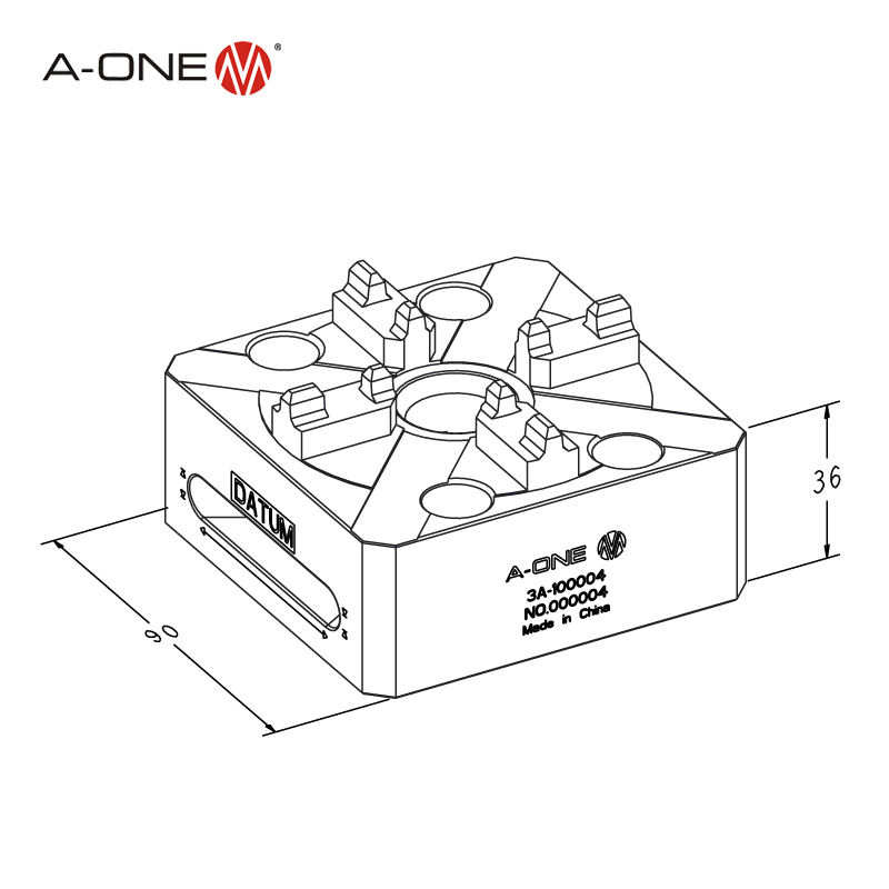 Đầu kẹp vuông thủ công A-ONE 3A-100004 | Square manual chuck