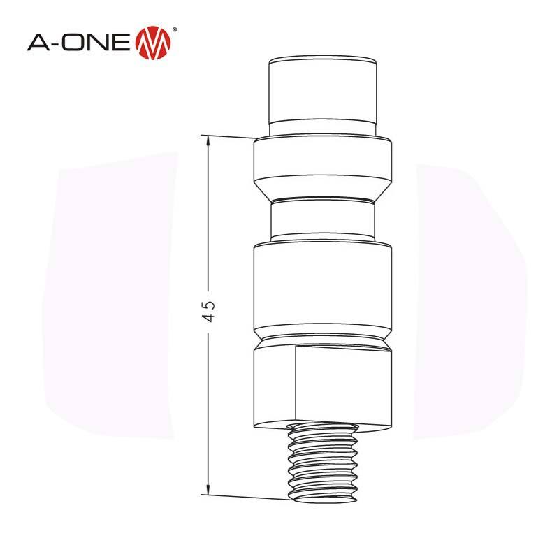 Chốt gá EDM thủ công có lỗ xả 3A-400005 | Chucking spigot F/M production