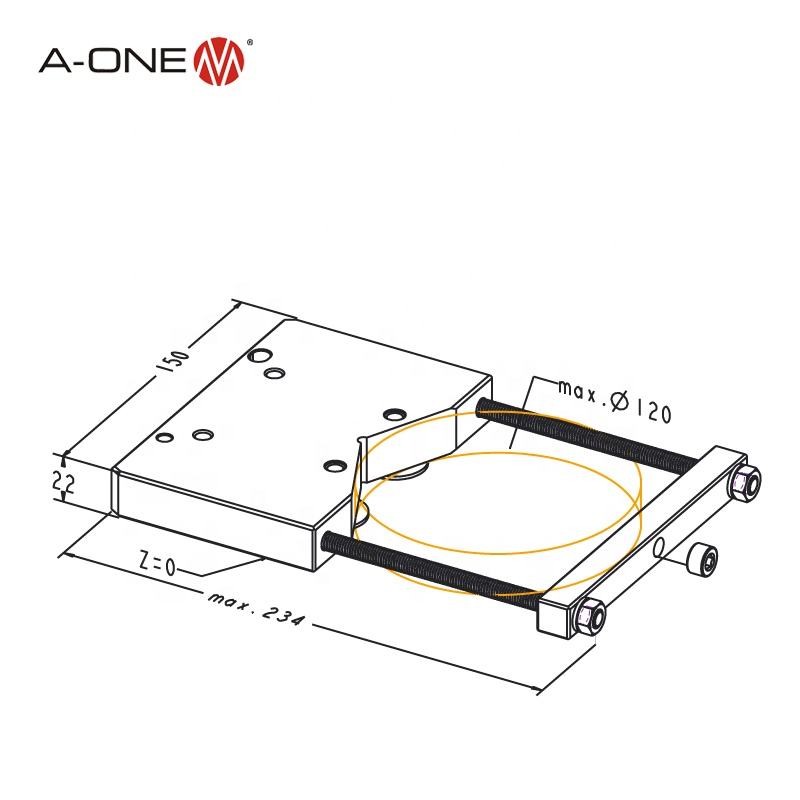 Ngàm kẹp lăng trụ 120mm PalletSet W A-one 3A-200046