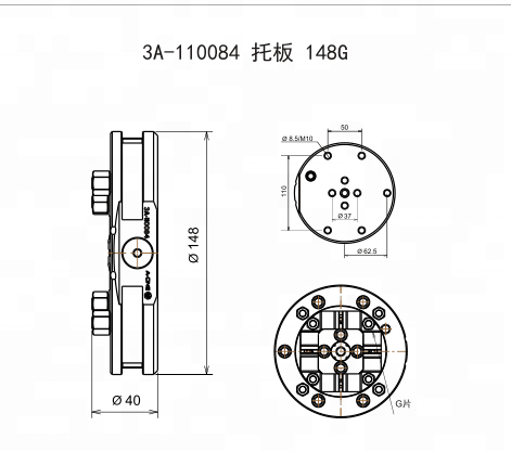 Pallet Kit Ø148G – 3A-110084 | Tấm gá EDM Ø148 tiêu chuẩn cho gia công chính xác