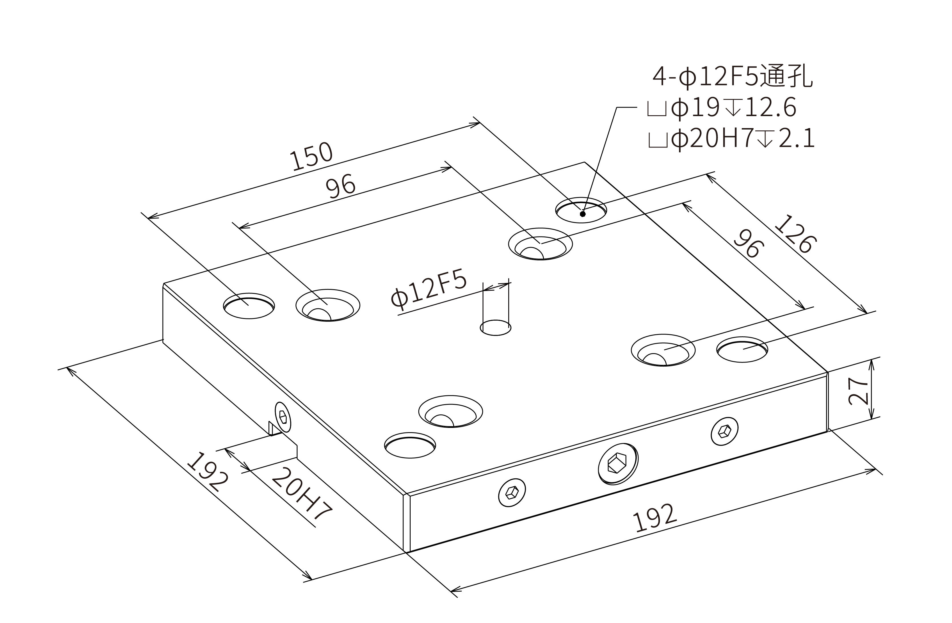 Tấm đế Zero-Point khóa mở nhanh 3A-110242