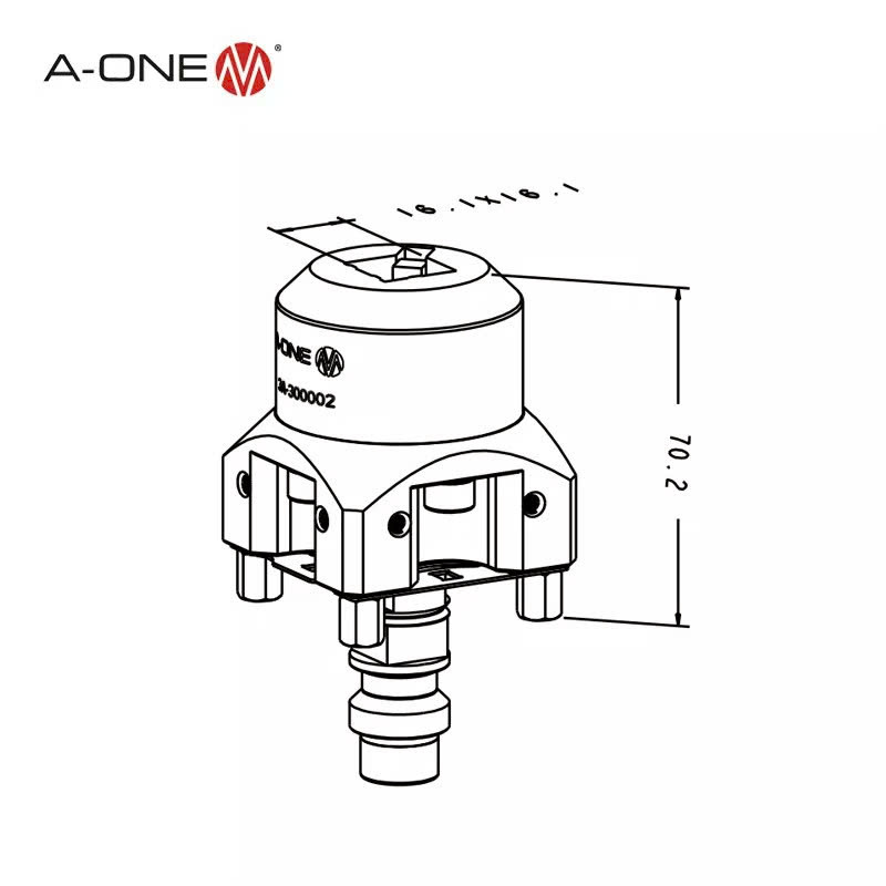 Kẹp điện cực vuông A-ONE 3A-300002 | Square 15*15 electrode holder
