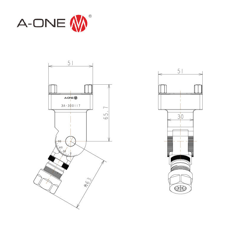 Đầu xoay chỉnh góc A-ONE 3A-300117 | Angle rotating chuck