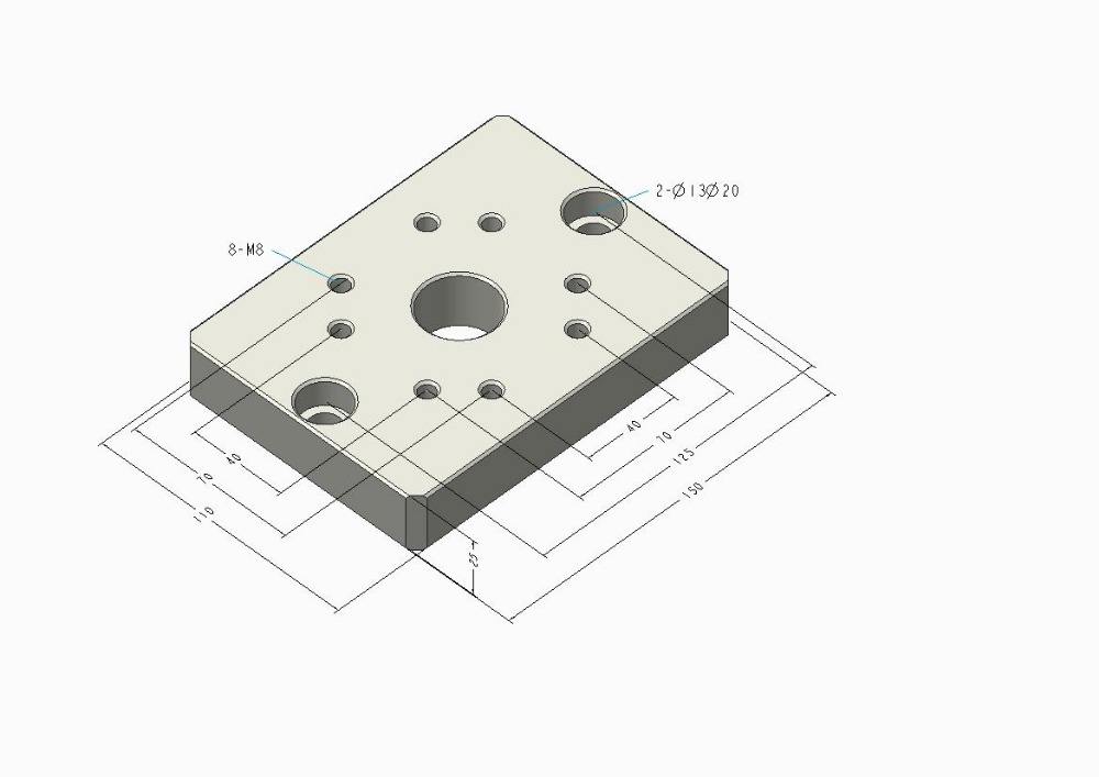 Đế gá cho đầu kẹp tay A-ONE 3A-100007 | Base plate for single manual chuck