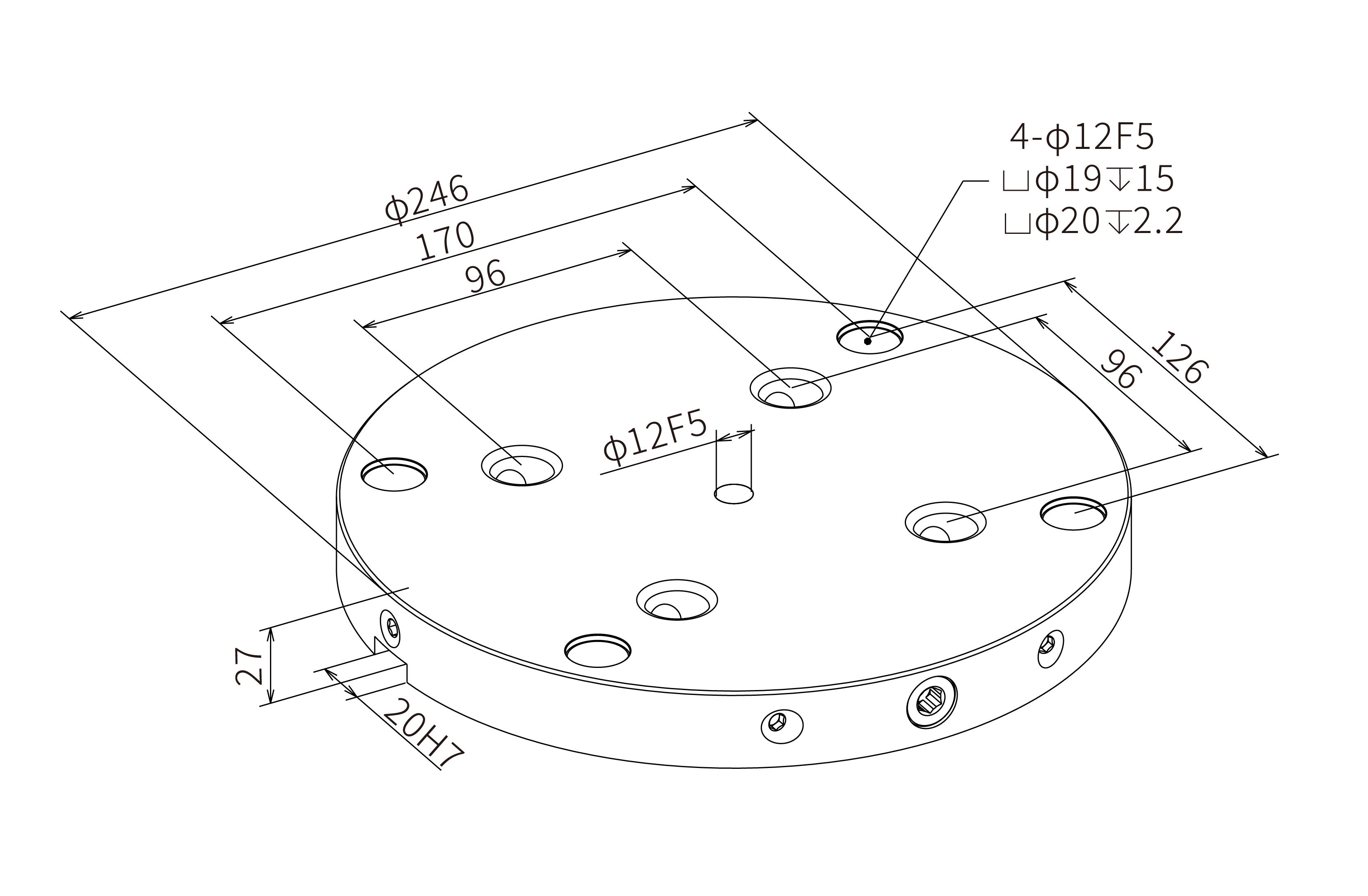 Tấm đế Zero-Point khóa mở nhanh 3A-110243