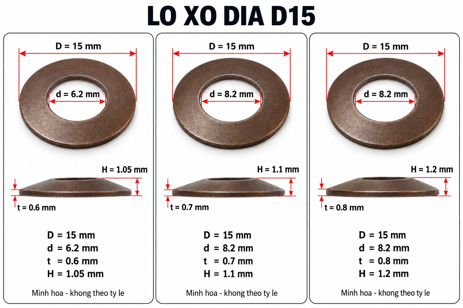 Lò xo đĩa D15