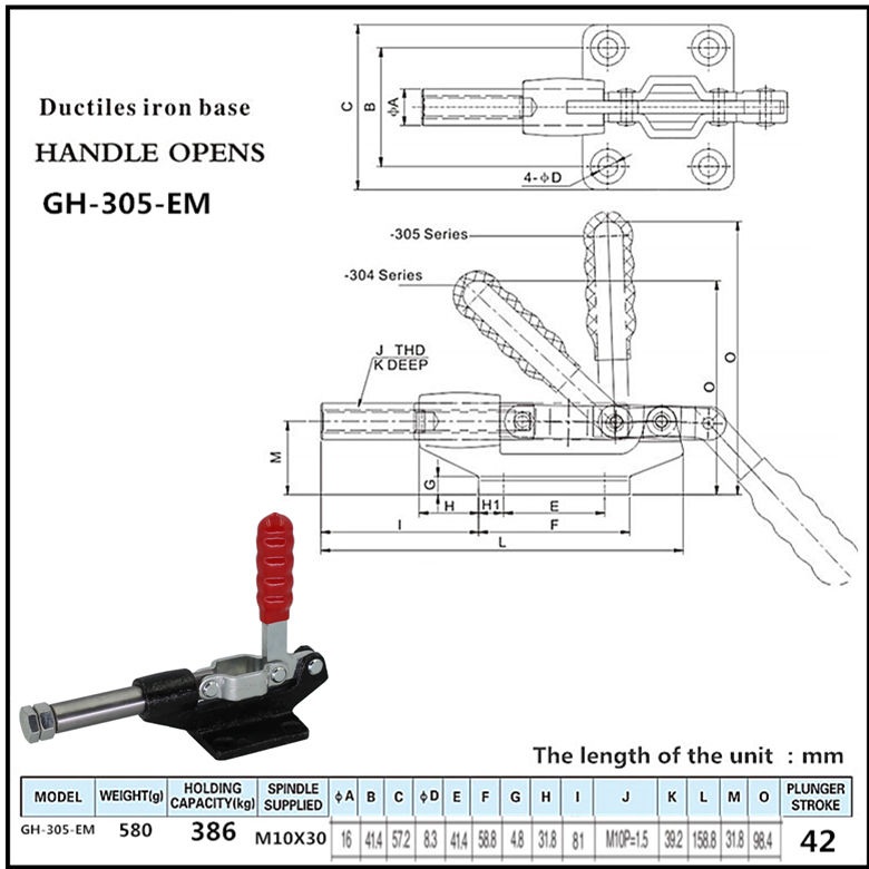 Cam kẹp GH-305-EM Pull-Push Toggle clamp