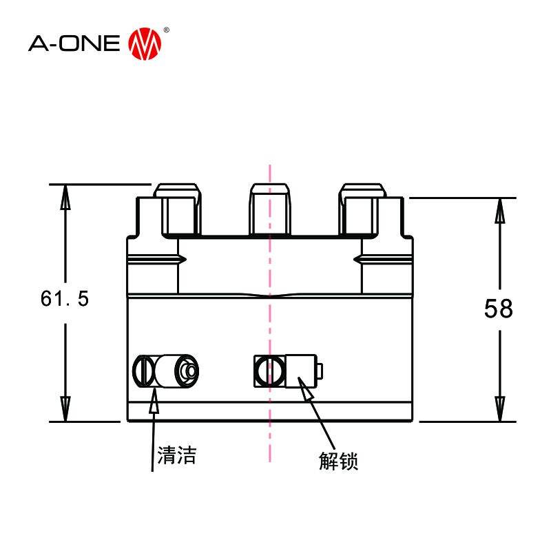 Đầu kẹp khí nén R nhẹ A-one 3A-100070