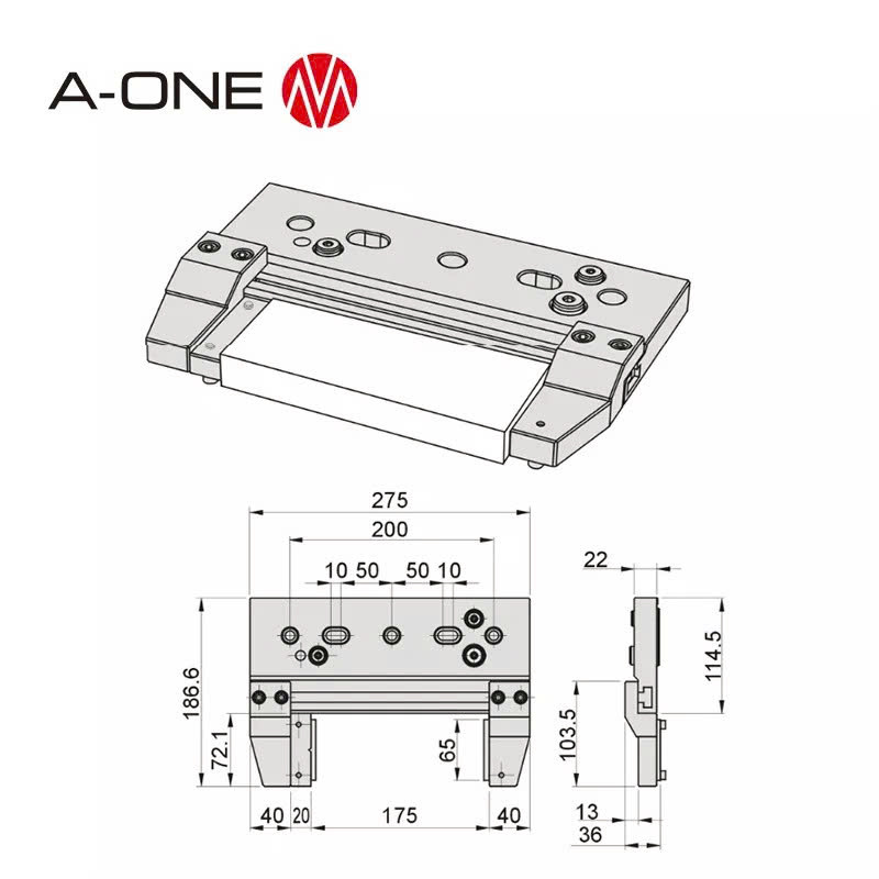 Ê tô chính xác Inox cho máy cắt dây EDM A-one 3A-200158