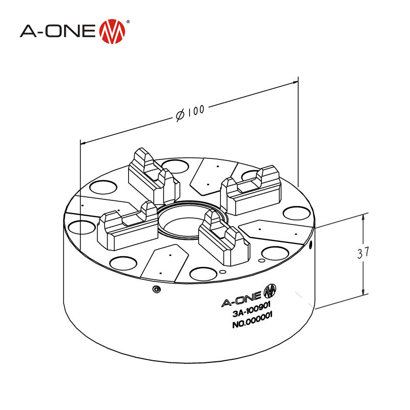 Đầu kẹp ITS 100 P 102×102 A-ONE 3A-100901 (không kèm pallet)