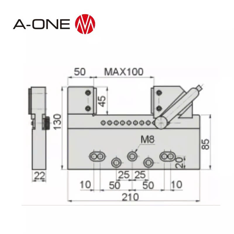 Ê tô chính xác A-ONE 3A-200155 | Stainless Precision Vise For EDM